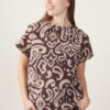 BLUSA A MEZZE MANICHE IN COTONE FANTASIA - Moro, TU