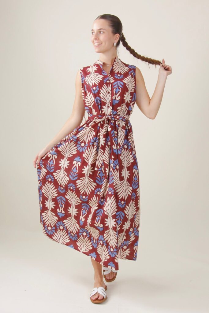 ABITO CHEMISIER IN COTONE FANTASIA 