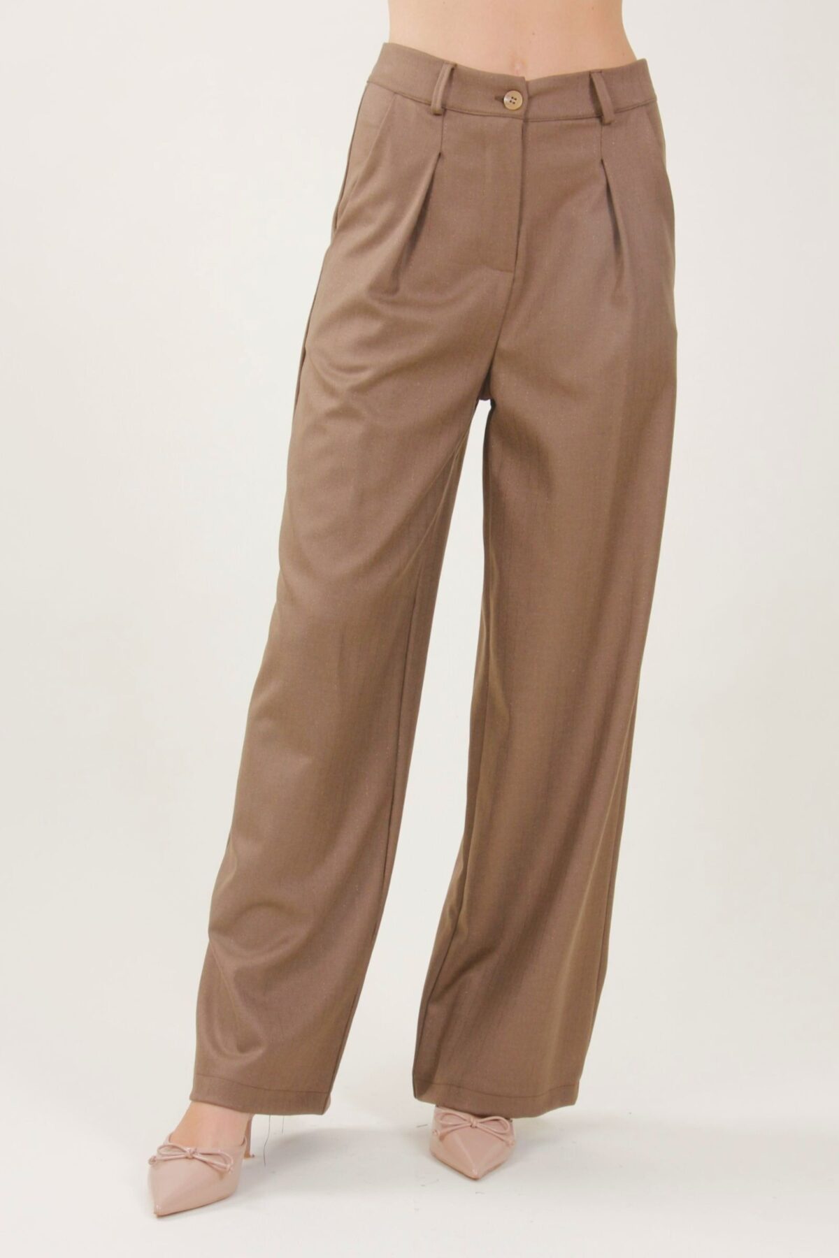 PANTALONI DA COMPLETO A RIGHE IN LUREX