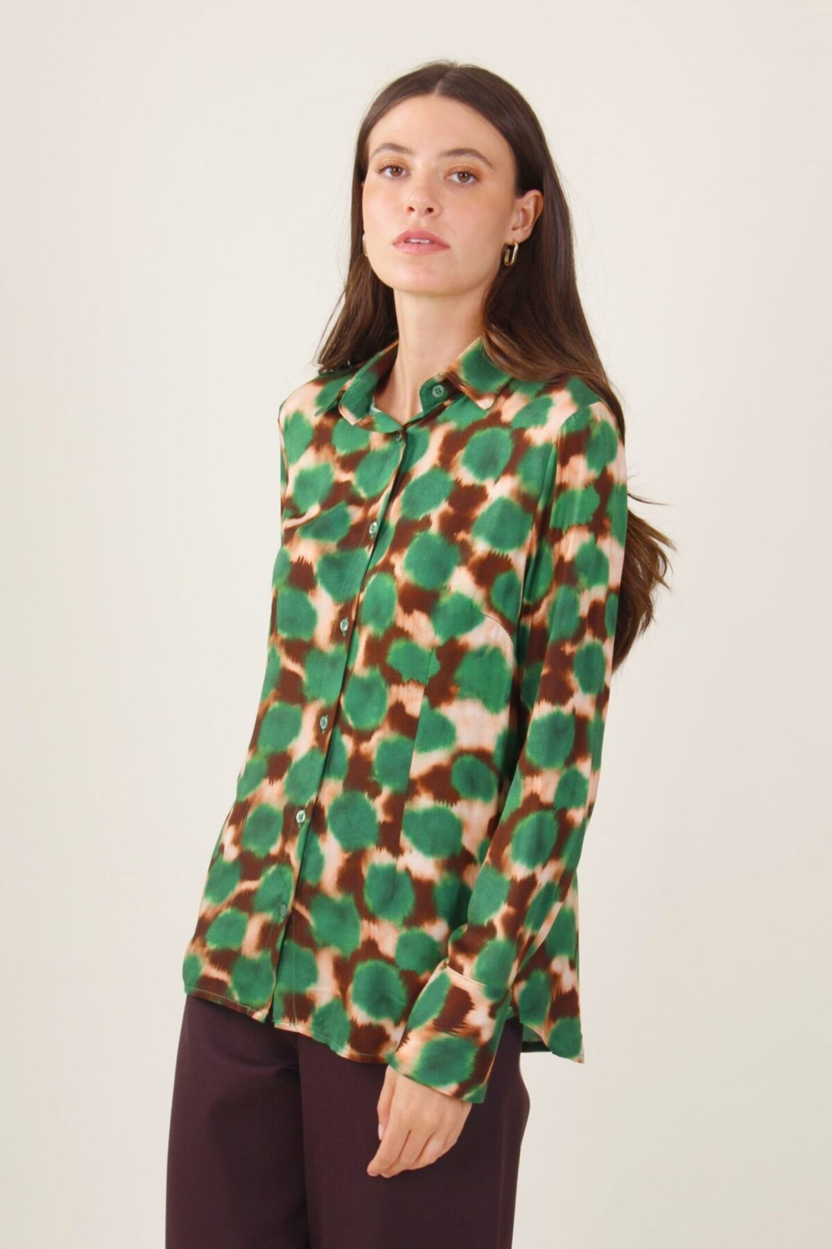 CAMICIA IN VISCOSA FANTASIA A MACCHIE