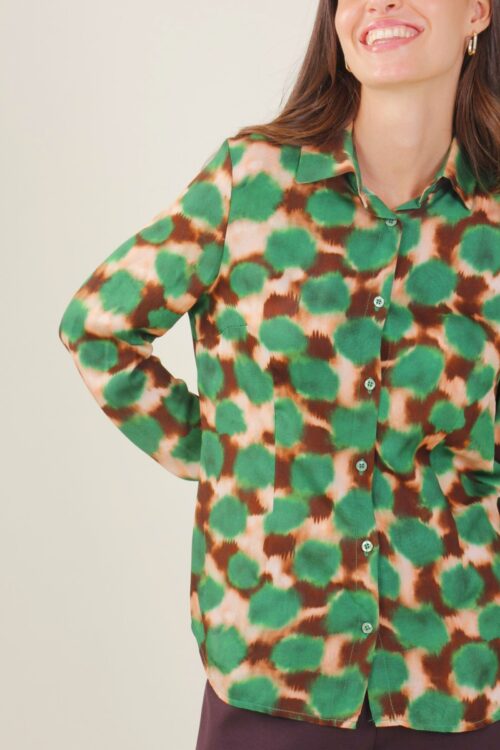 Alternative view of CAMICIA IN VISCOSA FANTASIA A MACCHIE