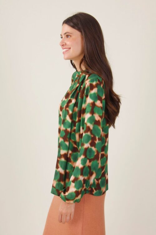 Alternative view of BLUSA IN VISCOSA FANTASIA A MACCHIE