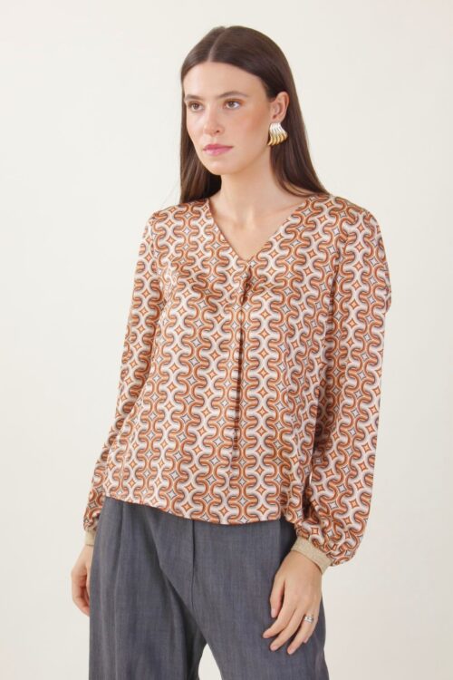 BLUSA FANTASIA EFFETTO RASO