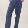 PANTALONI PALAZZO CON PINCES - Denim, M