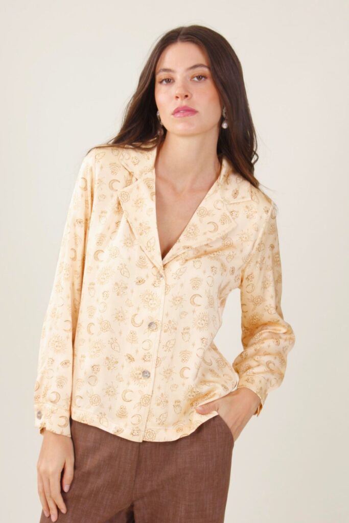 CAMICIA FANTASIA GIPSY - Fantasía de marfil, S 