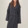 CAPPOTTO SFODERATO GESSATO DOPPIOPETTO - Nero, TU