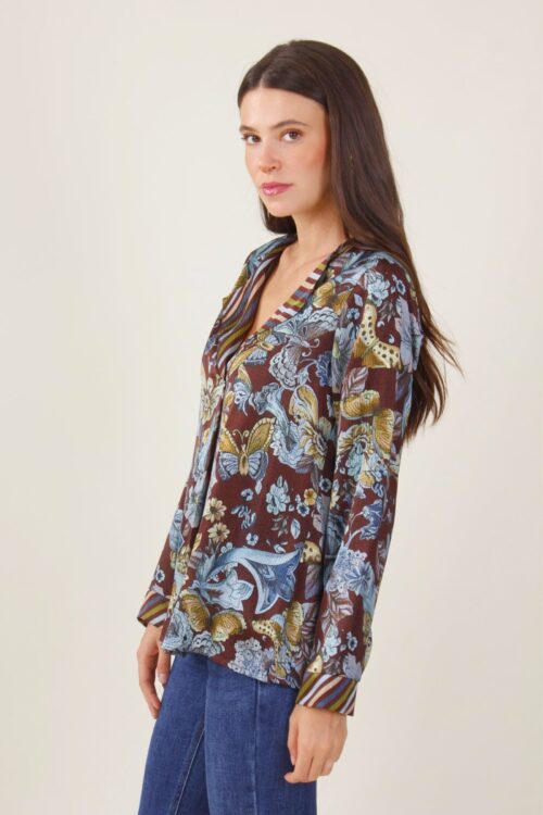 Alternative view of BLUSA IN VISCOSA FANTASIA FLOREALE