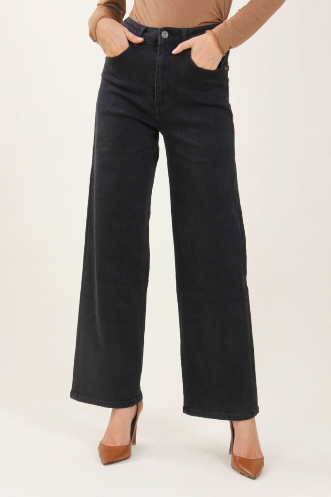 JEANS PALAZZO NERI - Negro, XS 