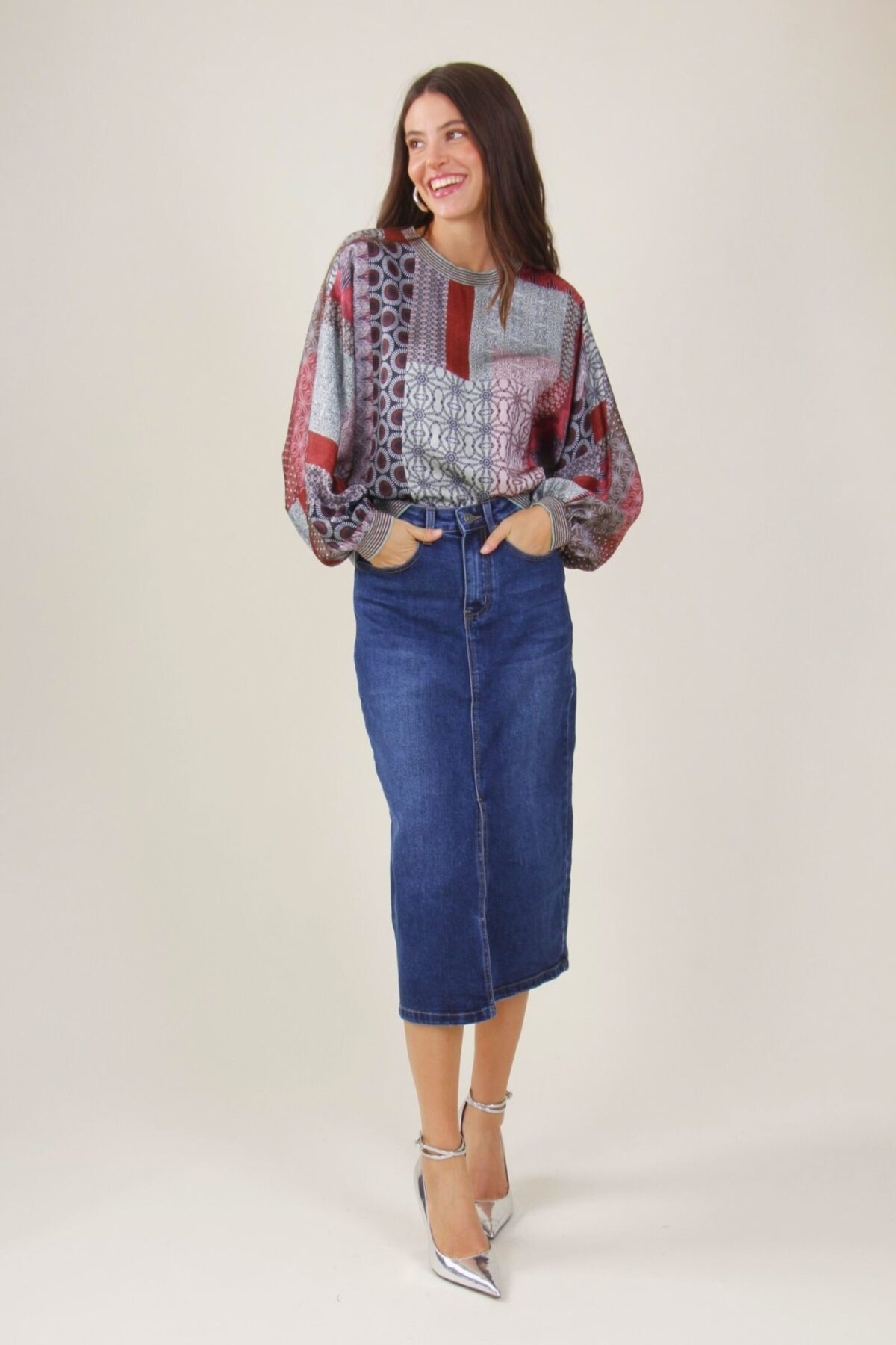 GONNA DI JEANS CON SPACCO