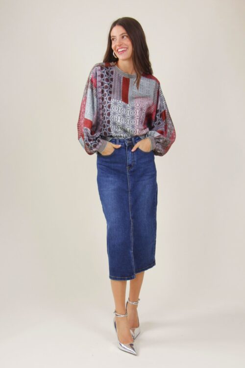 GONNA DI JEANS CON SPACCO