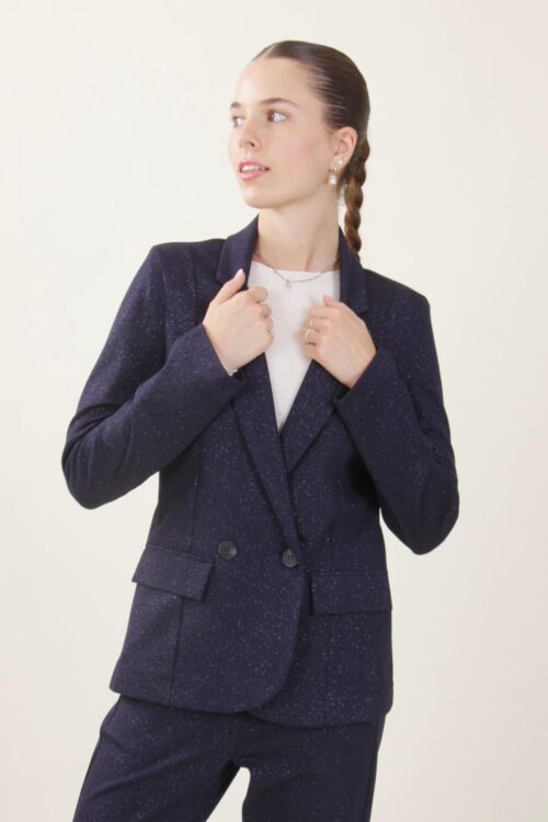 GIACCA DOPPIOPETTO TESSUTO GLITTERATO