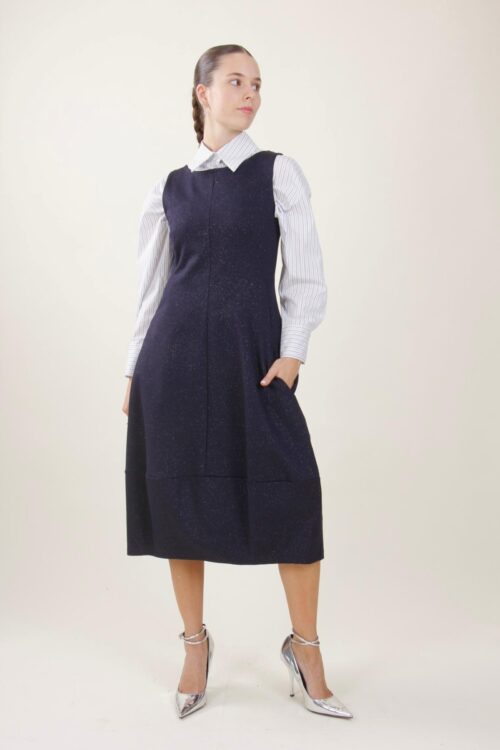 ABITO SENZA MANICHE TESSUTO GLITTERATO