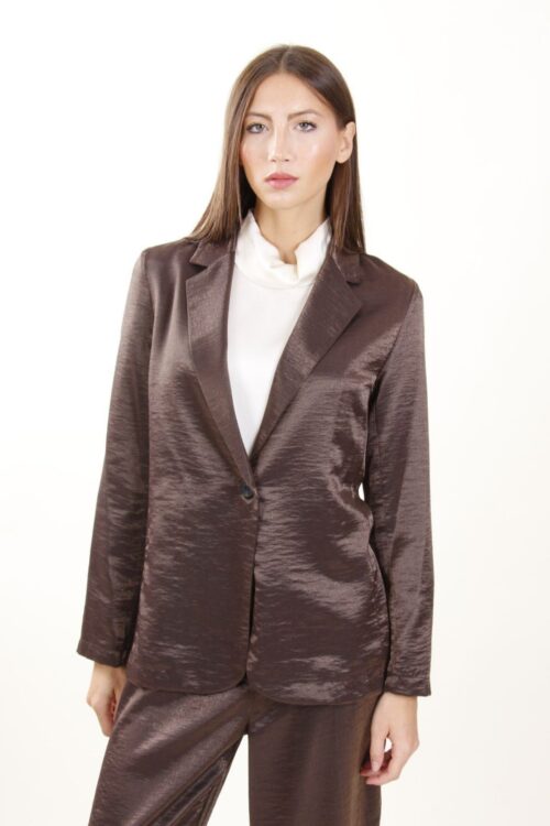 BLAZER CANGIANTE MONOPETTO - Bronze, S