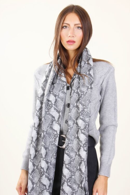 SCIARPA MISTO VISCOSA STAMPA PITONE