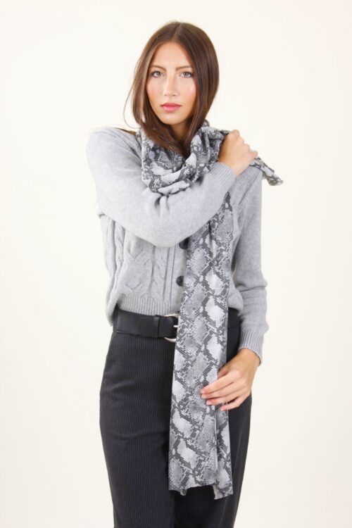 Alternative view of SCIARPA MISTO VISCOSA STAMPA PITONE