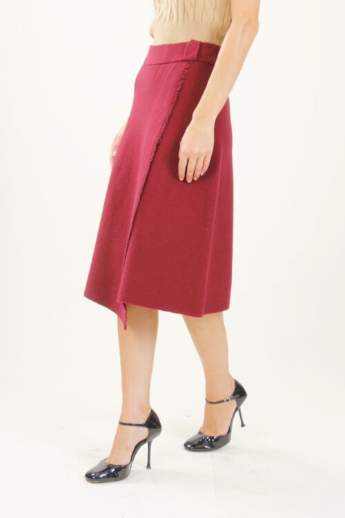 Alternative view of GONNA MIDI IN MAGLIA A PORTAFOGLIO