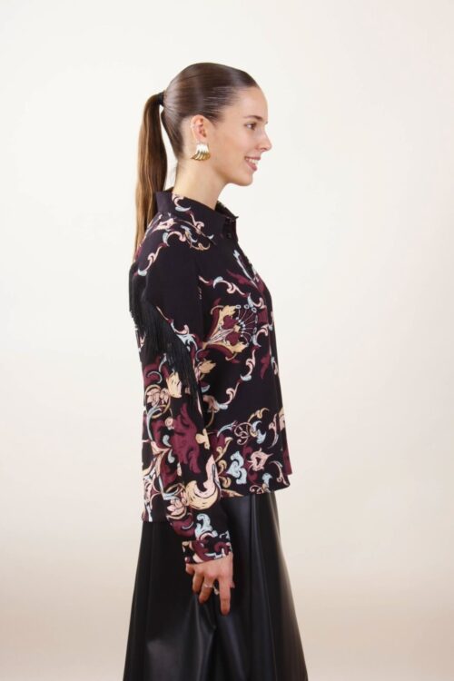 Alternative view of CAMICIA FLOREALE CON FRANGE
