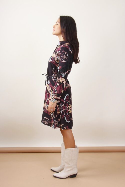 Alternative view of VESTITO FLOREALE CON FRANGE