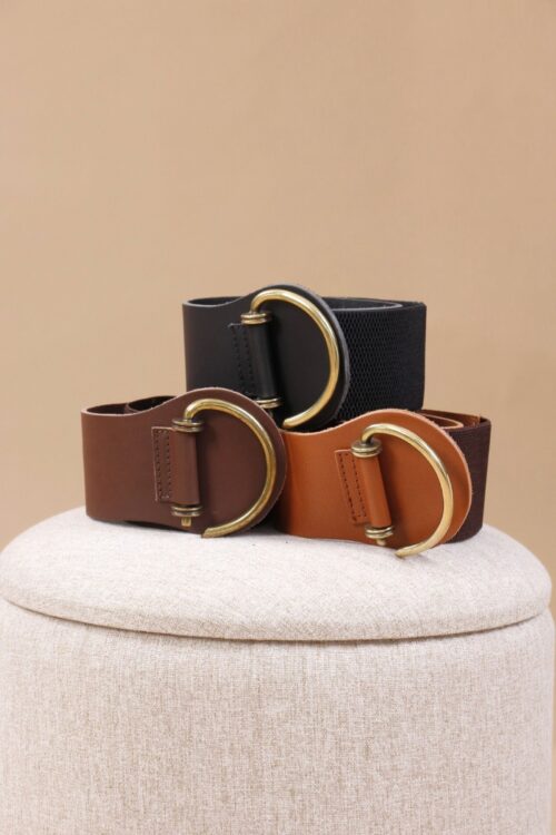 CINTURA IN VERA PELLE CON FIBBIA PIERCING