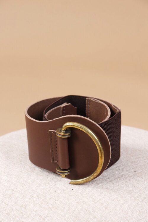 Alternative view of CINTURA IN VERA PELLE CON FIBBIA PIERCING