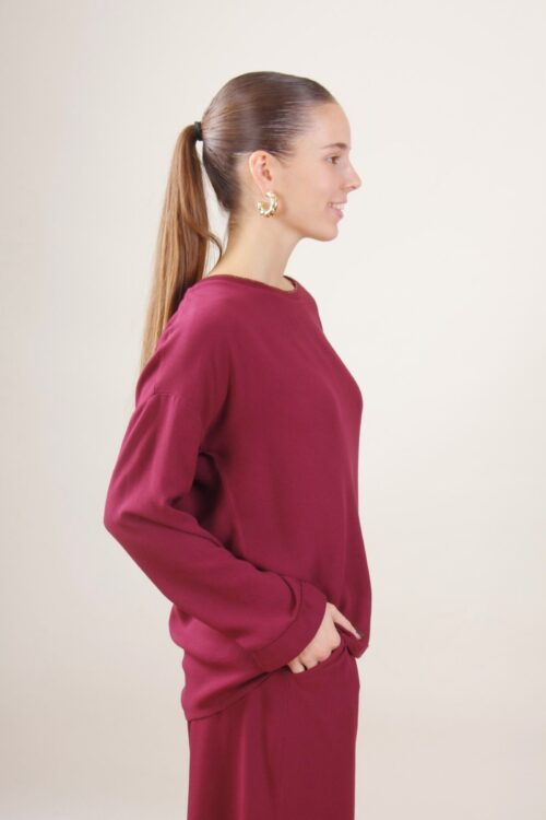 Alternative view of BLUSA IN CRÊPE DI VISCOSA CON DETTAGLI IN LUREX