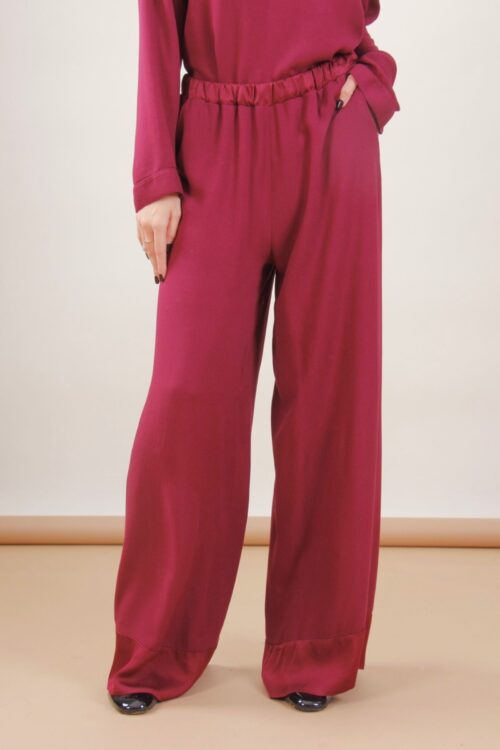 Alternative view of PANTALONI AMPI A PALAZZO IN CRÊPE DI VISCOSA