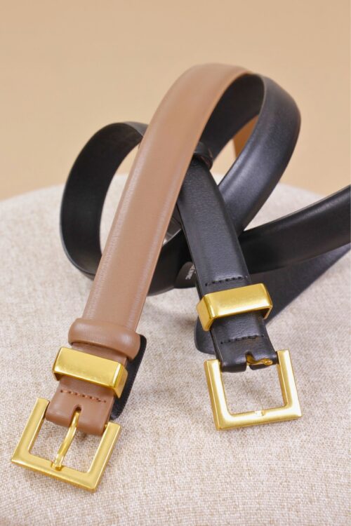 CINTURA FINE CON FIBBIA QUADRATA