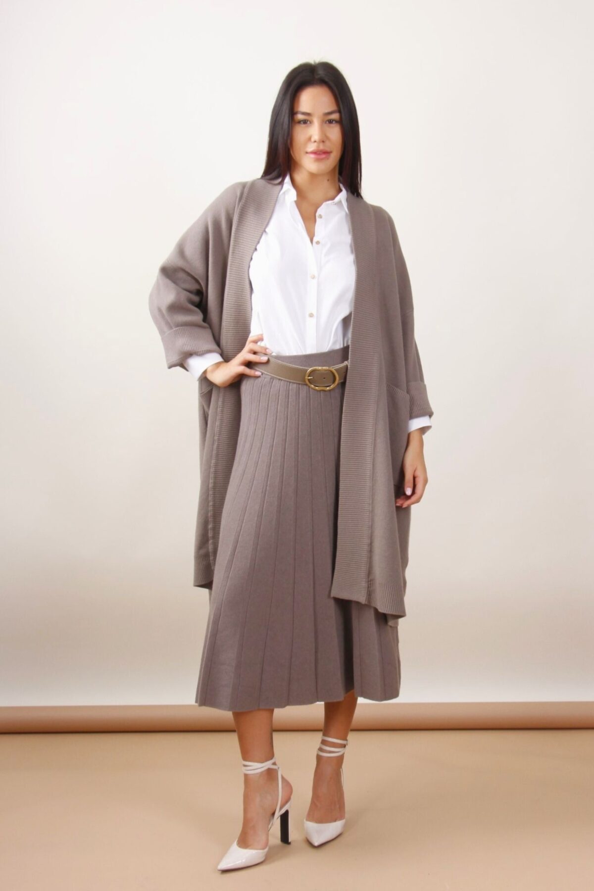 CARDIGAN LUNGO CON TASCHE