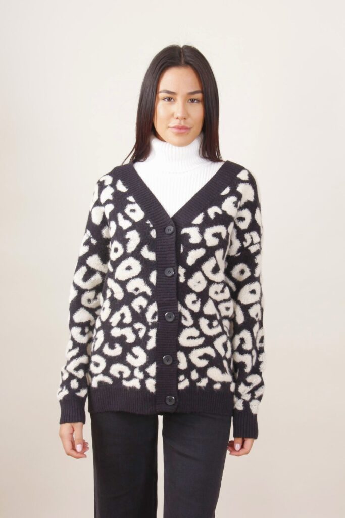 CARDIGAN OVERSIZE FANTASIA MACULATA 