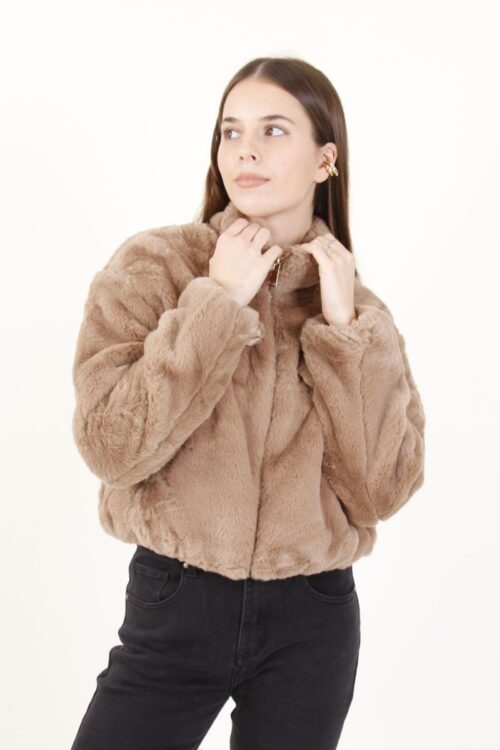 BOMBER IN ECOPELLICCIA - Beige, TU