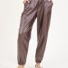 JOGGER IN ECOPELLE - Brown, L