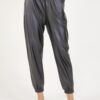 JOGGER IN ECOPELLE - Black, L