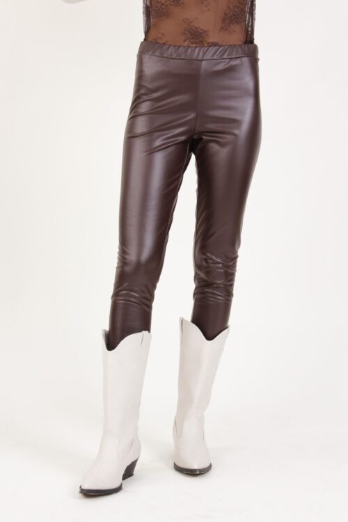 Alternative view of LEGGINGS IN ECOPELLE