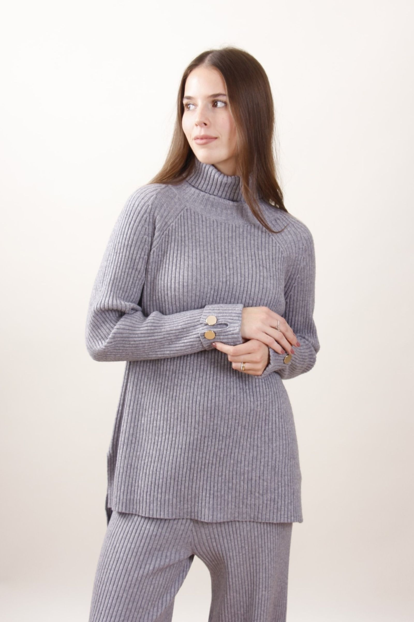 MAGLIA A COLLO ALTO A COSTINE