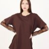 T-SHIRT CON MANICHE IN PIZZO - Moro, TU