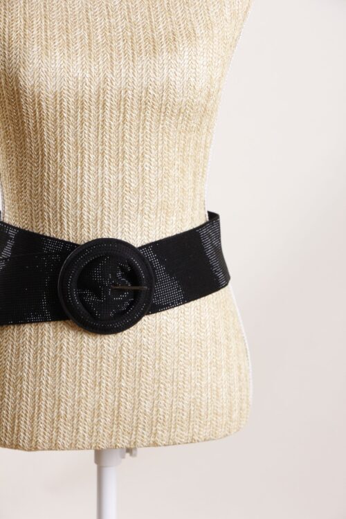 CINTURA FIBBIA ROTONDA CON STRASS