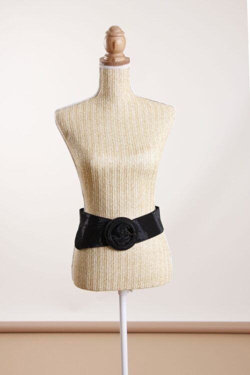 Alternative view of CINTURA FIBBIA ROTONDA CON STRASS