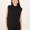 GILET OVERSIZE CON DETTAGLI A  COSTE - Black, TU