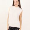GILET OVERSIZE CON DETTAGLI A  COSTE - Cream, TU