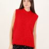 GILET OVERSIZE CON DETTAGLI A  COSTE - Red, TU