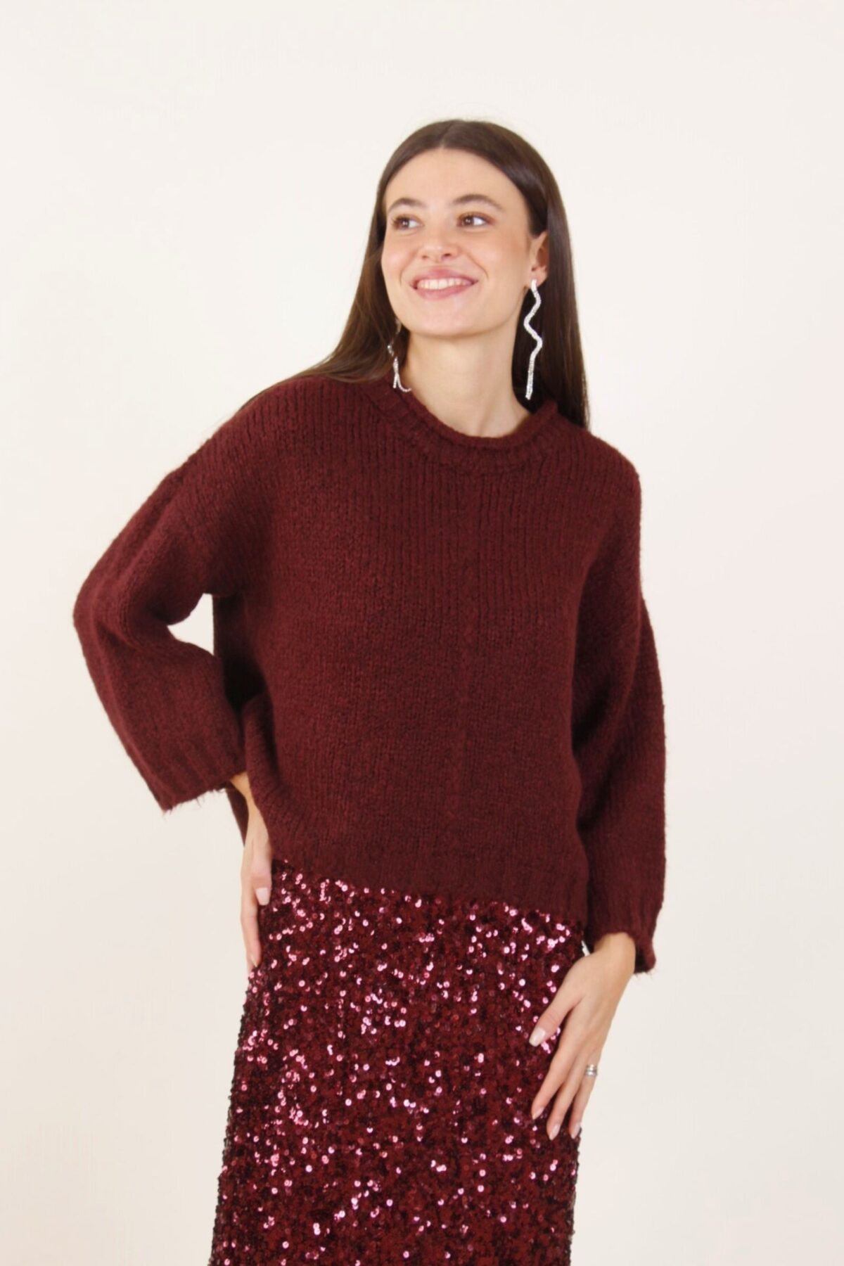 MAGLIONE OVERSIZE IN MISTO LANA