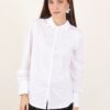 CAMICIA CON DETTAGLIO GIOIELLO SUL COLLETTO - White, M