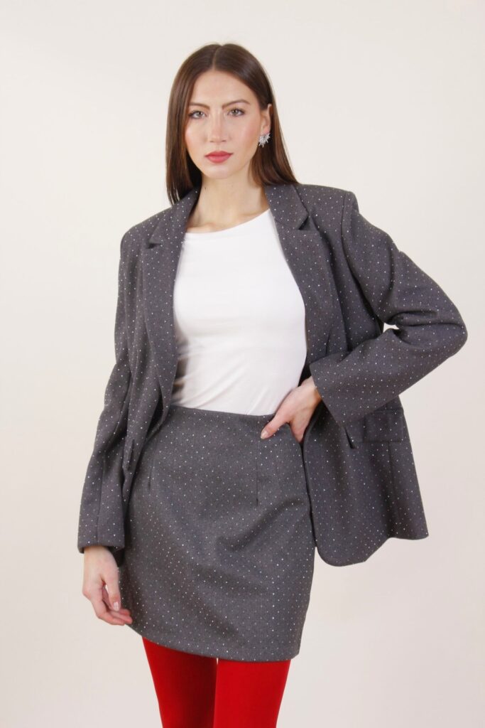 MINISKIRT WITH RHINESTONES 
