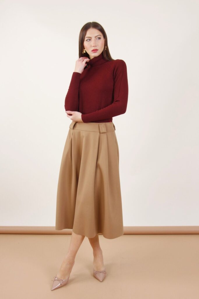 BELL-SHAPED MIDI SKIRT 