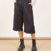 BERMUDA LUNGO CON PINCES - Black, S