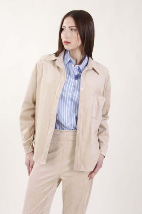 CAMICIA IN ECOCAMOSCIO