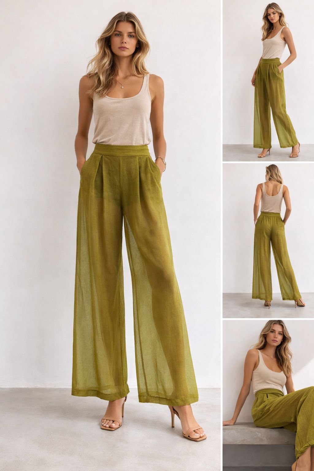 PANTALONI AMPI A VITA ALTA