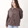TRENCH CROP - Dark Brown, S