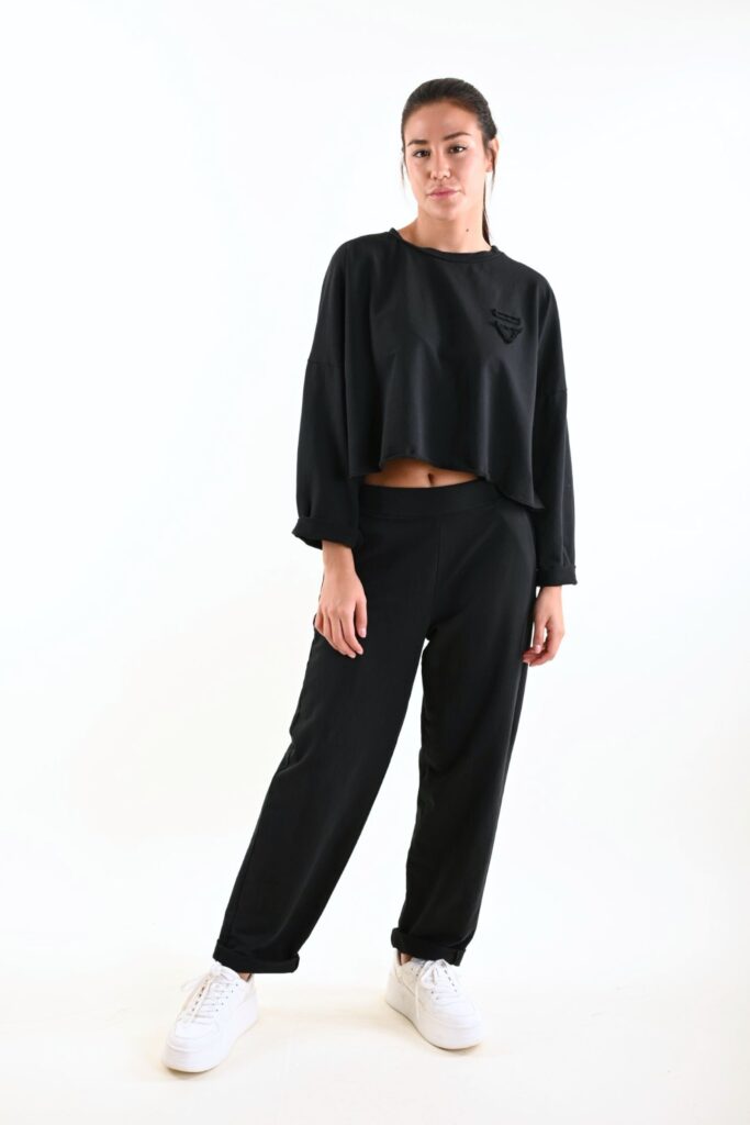 PANTALONE DI FELPA CON ELASTICO IN VITA 