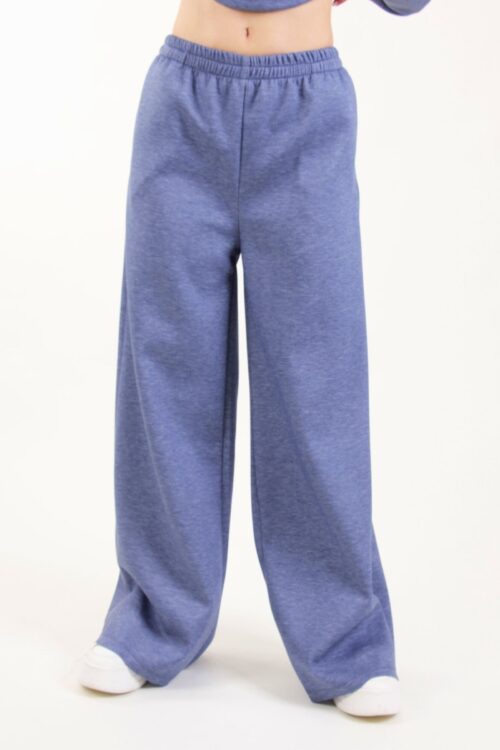 Alternative view of PANTALONI A PALAZZO IN TESSUTO FELPATO